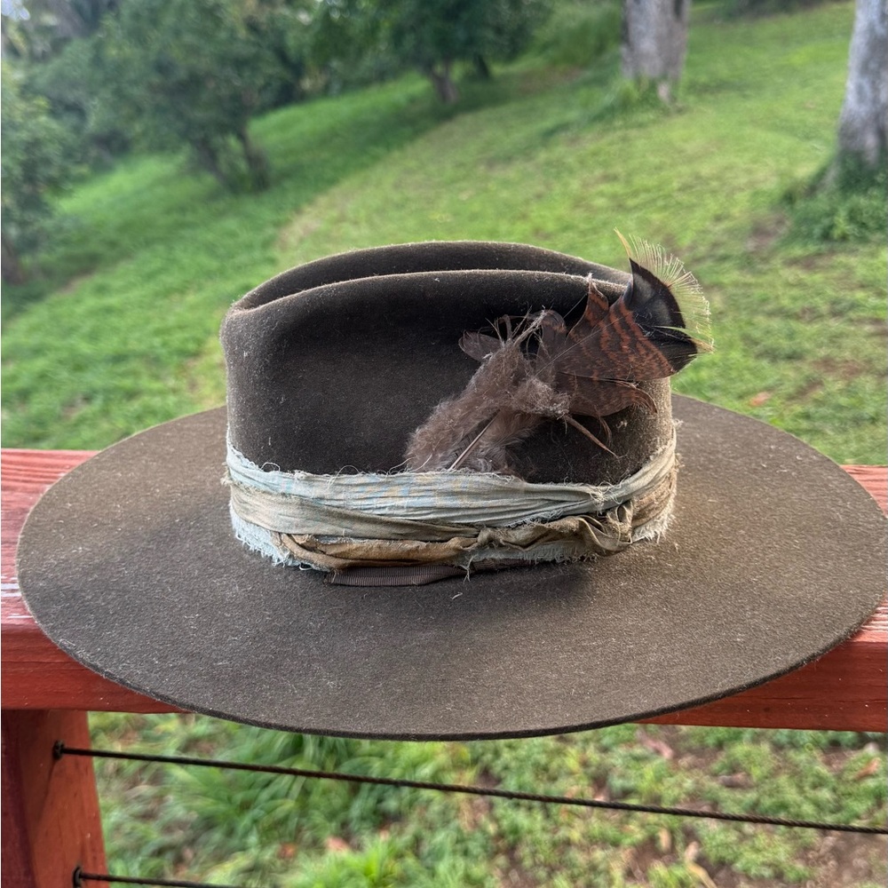 Stetson Felt Fedora with Brown and White Interior